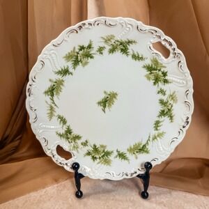 Welmar Germany Bone China Plate with Ferns‎
